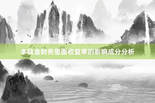 本钱金财务里面收益率的影响成分分析